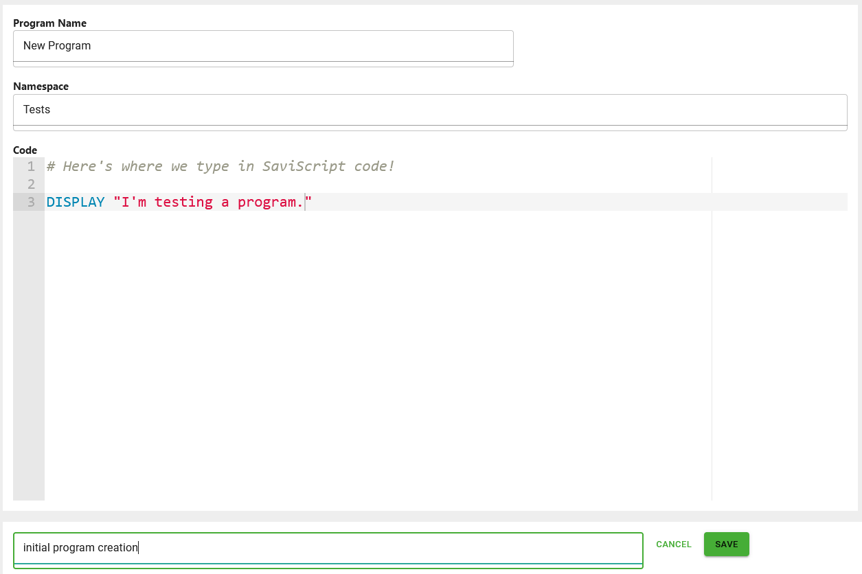 Code Editor screenshot